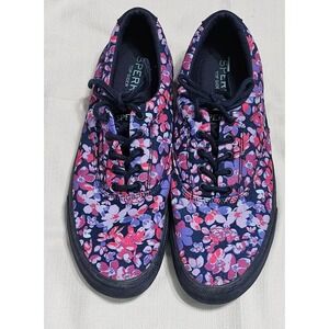 Sperry Top Sider Floral Sneakers Multicolored Canvas Lace Up STS23828 Mens 13
